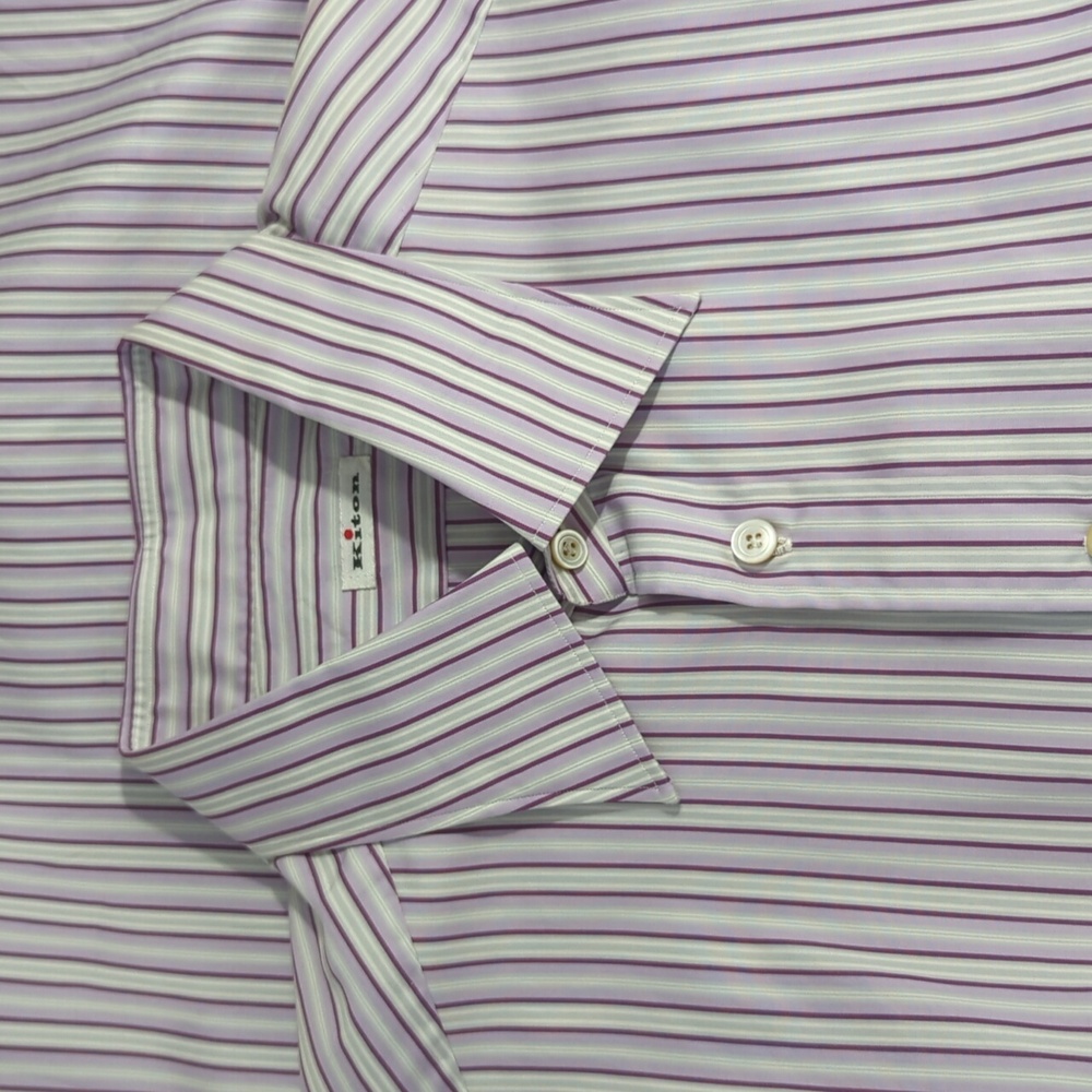 Kiton Long Sleeve Button Down Shirt XL